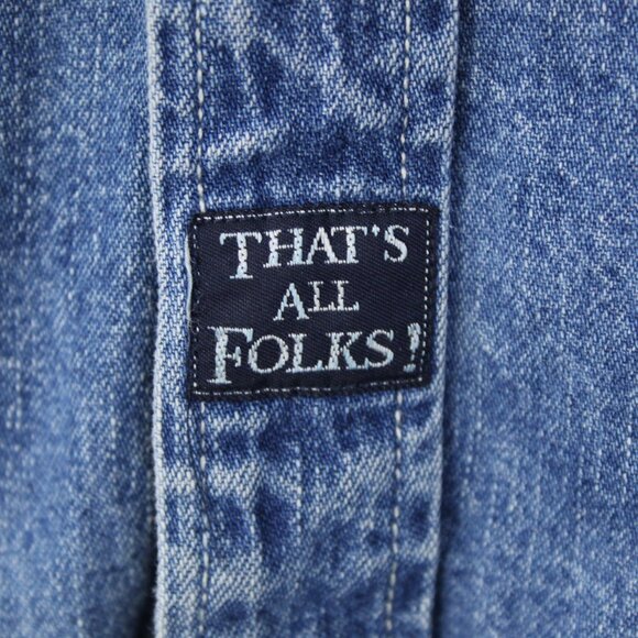 WARNER BROS STUDIO STORE LOONEY TUNES EMBROIDERED BUTTON DOWN DENIM SHIRT SIZE M - Picture 4 of 7